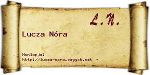 Lucza Nóra névjegykártya